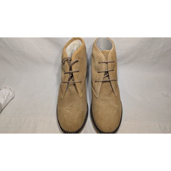 Matt Bernson Womens Andes Camel Sheep Shearling Ankle Boots 9 Chukka Crepe Sole - Picture 3 of 8